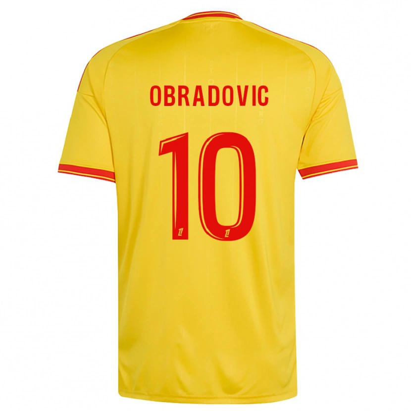 Danxen Kinder Ognjen Obradovic #10 Gold Orange Rot Heimtrikot Trikot 2026/27 T-Shirt Schweiz