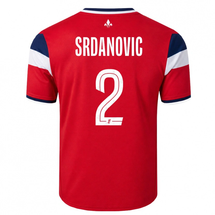 Danxen Kinder Loun Srdanovic #2 Rot Weiß Königsblau Heimtrikot Trikot 2026/27 T-Shirt Schweiz