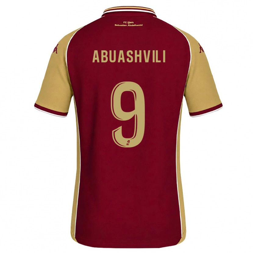 Danxen Kinder Giorgi Abuashvili #9 Goldrute Dunkelrot Heimtrikot Trikot 2026/27 T-Shirt Schweiz