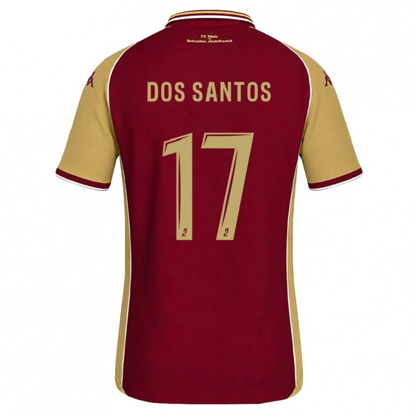 Danxen Kinder Tahirys Dos Santos #17 Goldrute Dunkelrot Heimtrikot Trikot 2026/27 T-Shirt Schweiz