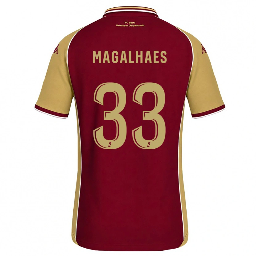 Danxen Kinder Manon Magalhaes #33 Goldrute Dunkelrot Heimtrikot Trikot 2026/27 T-Shirt Schweiz