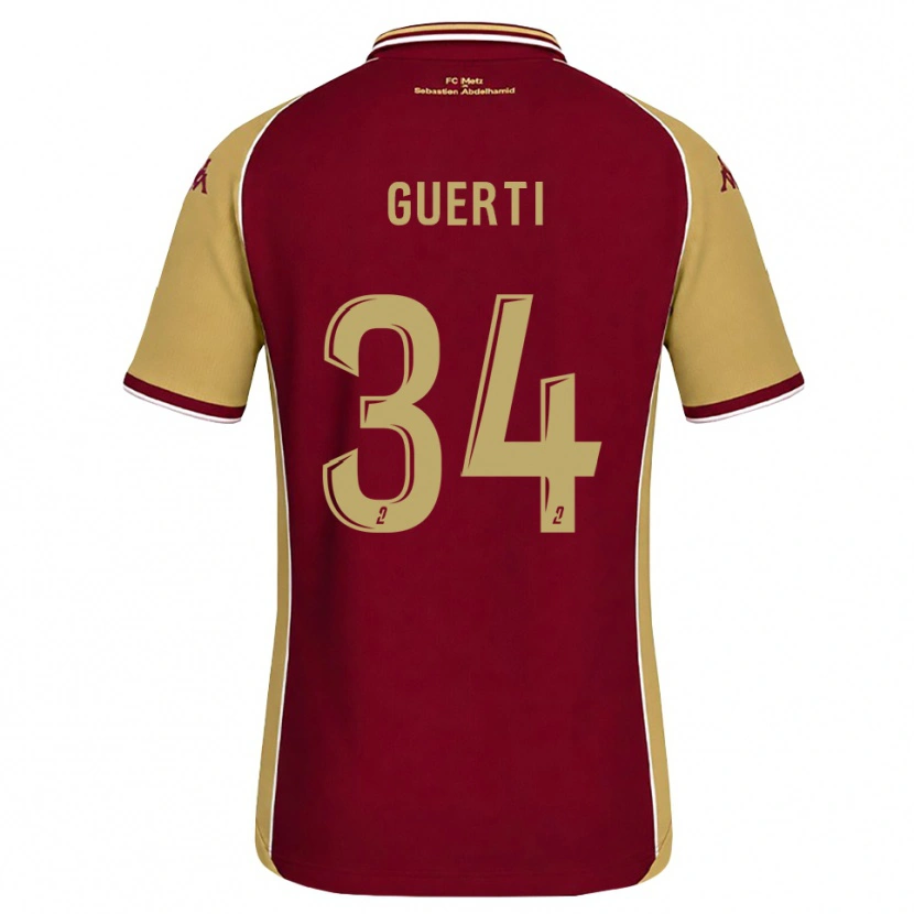 Danxen Kinder Ismaël Guerti #34 Goldrute Dunkelrot Heimtrikot Trikot 2026/27 T-Shirt Schweiz