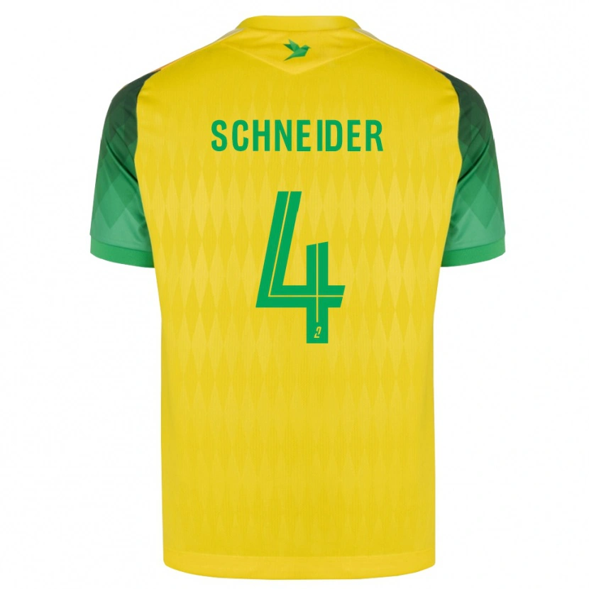 Danxen Kinder Octave Schneider #4 Gelb Grün Rot Heimtrikot Trikot 2026/27 T-Shirt Schweiz