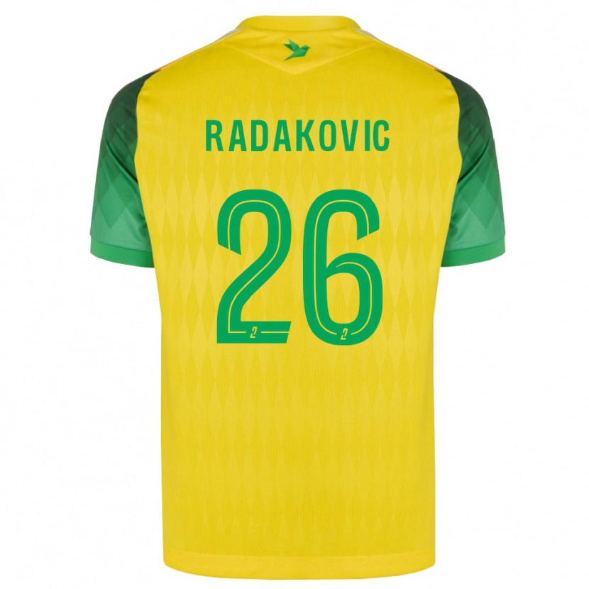Danxen Kinder Uros Radakovic #26 Gelb Grün Rot Heimtrikot Trikot 2026/27 T-Shirt Schweiz