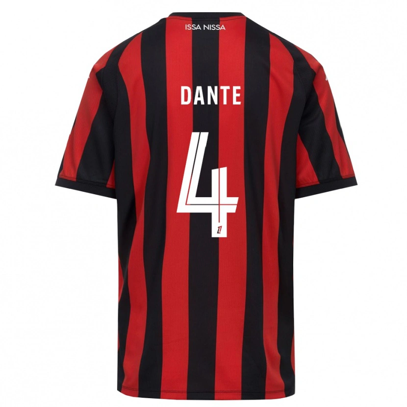 Danxen Kinder Dante #4 Rot Schwarz Weiß Heimtrikot Trikot 2026/27 T-Shirt Schweiz