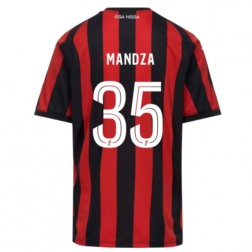 Danxen Kinder Xavier Mandza #35 Rot Schwarz Weiß Heimtrikot Trikot 2026/27 T-Shirt Schweiz