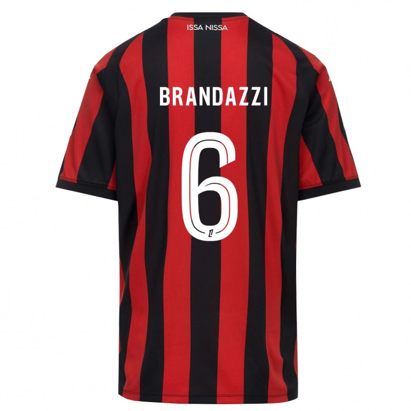 Danxen Kinder Fiona Brandazzi #6 Rot Schwarz Weiß Heimtrikot Trikot 2026/27 T-Shirt Schweiz
