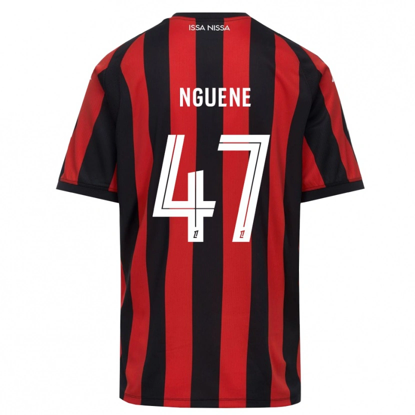 Danxen Kinder Bernard Nguene #47 Rot Schwarz Weiß Heimtrikot Trikot 2026/27 T-Shirt Schweiz