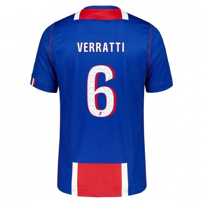 Danxen Kinder Marco Verratti #6 Rot Weiß Blau Heimtrikot Trikot 2026/27 T-Shirt Schweiz
