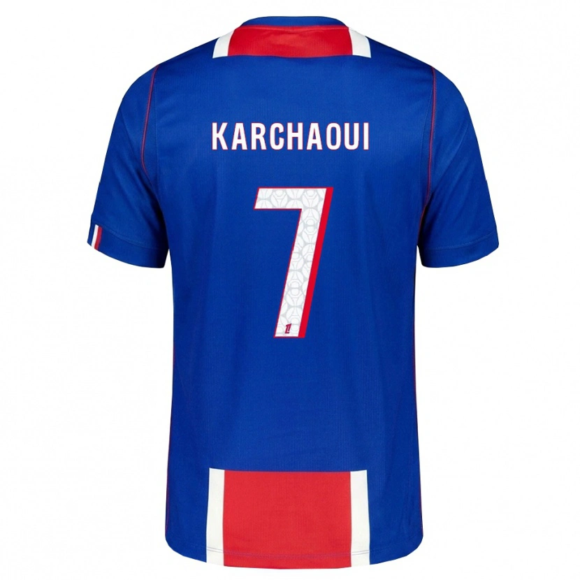 Danxen Kinder Sakina Karchaoui #7 Rot Weiß Blau Heimtrikot Trikot 2026/27 T-Shirt Schweiz