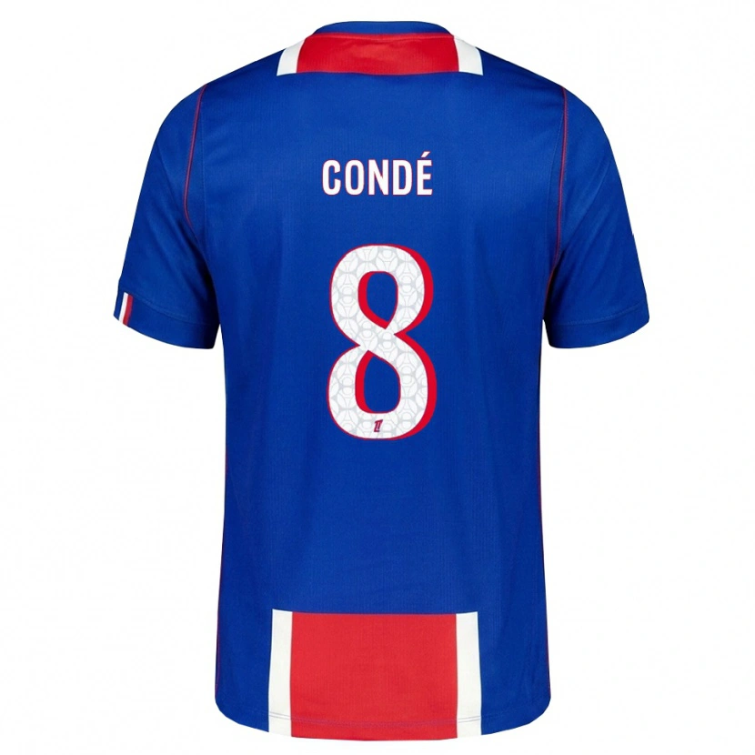Danxen Kinder Alkaly Condé #8 Rot Weiß Blau Heimtrikot Trikot 2026/27 T-Shirt Schweiz