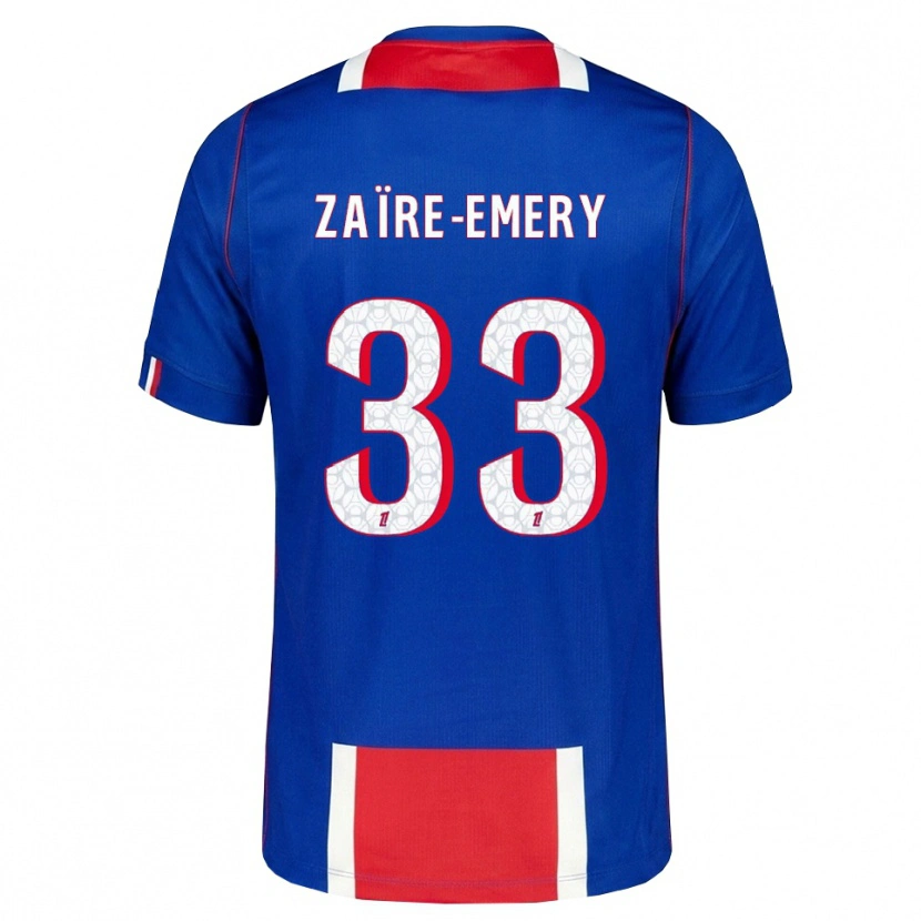 Danxen Kinder Warren Zaïre-Emery #33 Rot Weiß Blau Heimtrikot Trikot 2026/27 T-Shirt Schweiz