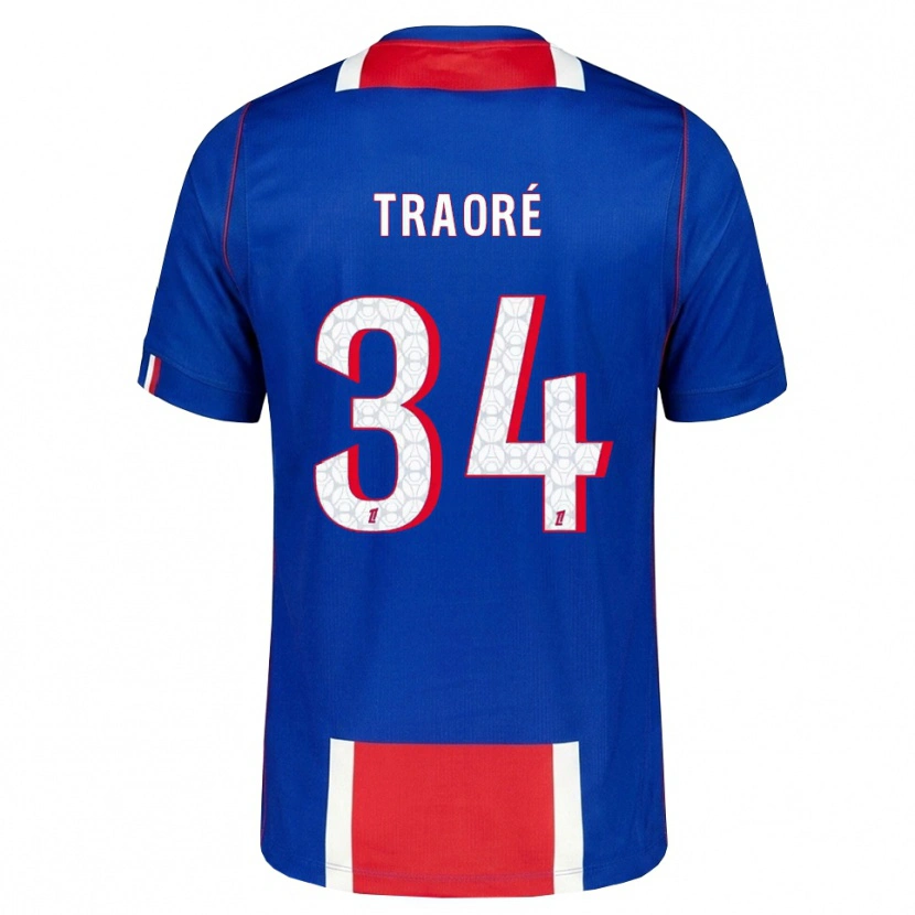 Danxen Kinder Naolia Traoré #34 Rot Weiß Blau Heimtrikot Trikot 2026/27 T-Shirt Schweiz