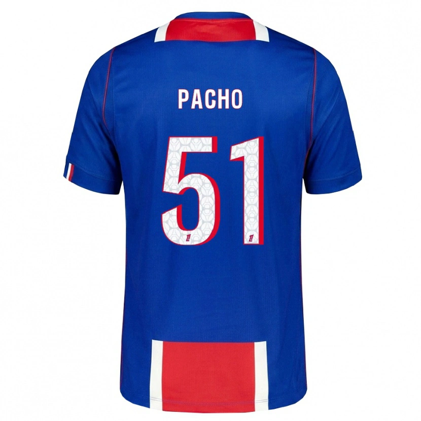 Danxen Kinder Willian Pacho #51 Rot Weiß Blau Heimtrikot Trikot 2026/27 T-Shirt Schweiz