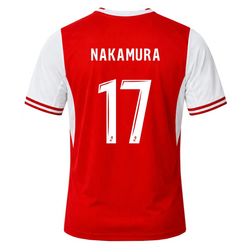 Danxen Kinder Keito Nakamura #17 Rot Weiß Heimtrikot Trikot 2026/27 T-Shirt Schweiz