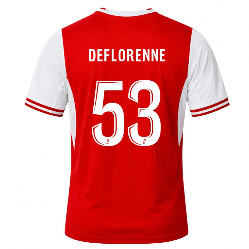 Danxen Kinder Théo Deflorenne #53 Rot Weiß Heimtrikot Trikot 2026/27 T-Shirt Schweiz