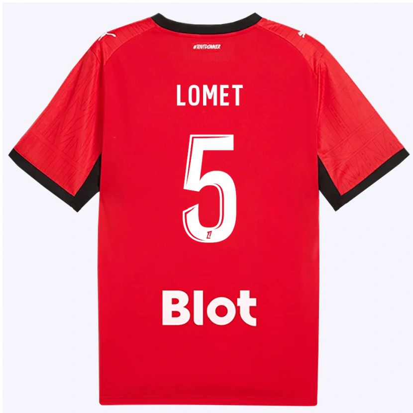 Danxen Kinder Ruben Lomet #5 Rot Schwarz Weiß Heimtrikot Trikot 2026/27 T-Shirt Schweiz