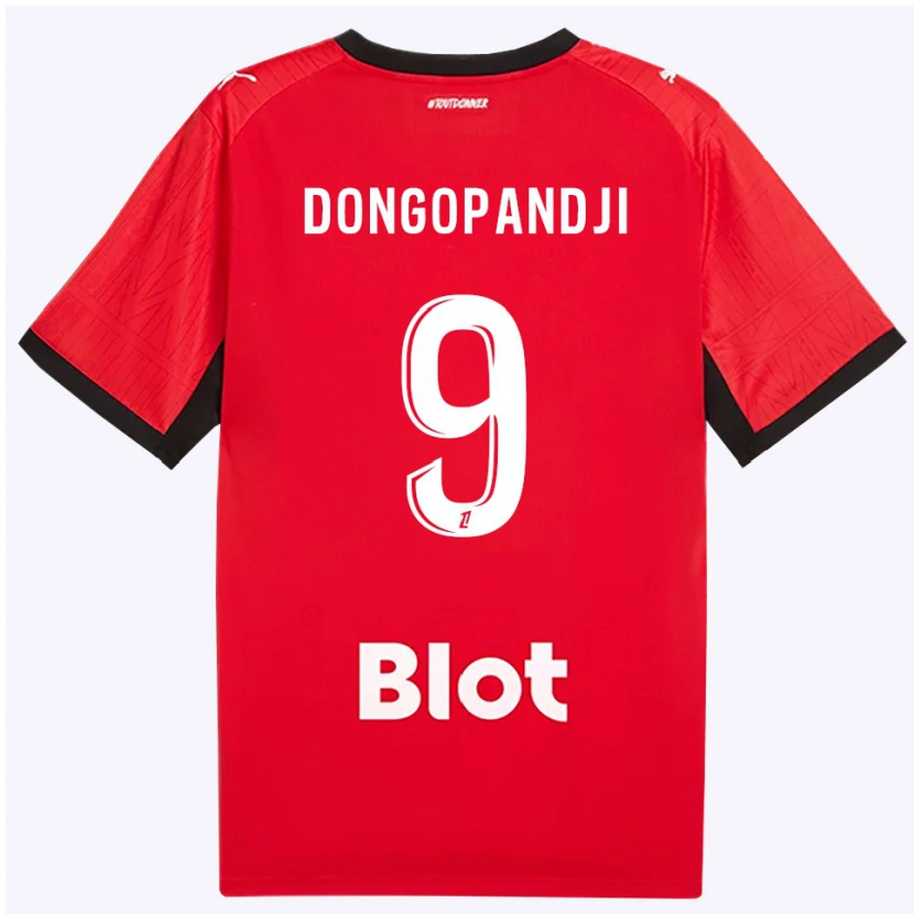 Danxen Kinder Kelvin Dongopandji #9 Rot Schwarz Weiß Heimtrikot Trikot 2026/27 T-Shirt Schweiz
