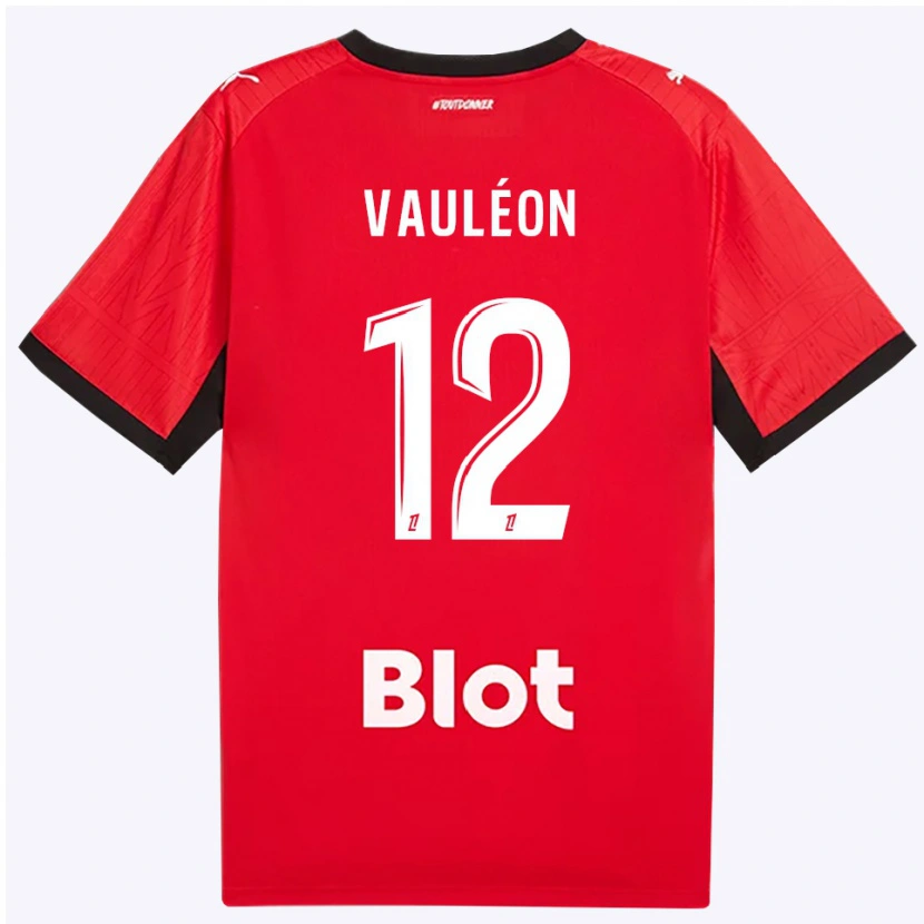 Danxen Kinder Antoine Vauléon #12 Rot Schwarz Weiß Heimtrikot Trikot 2026/27 T-Shirt Schweiz