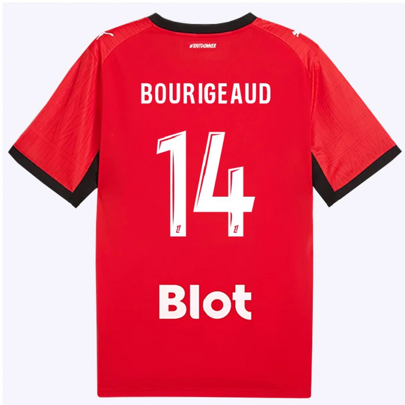 Danxen Kinder Benjamin Bourigeaud #14 Rot Schwarz Weiß Heimtrikot Trikot 2026/27 T-Shirt Schweiz