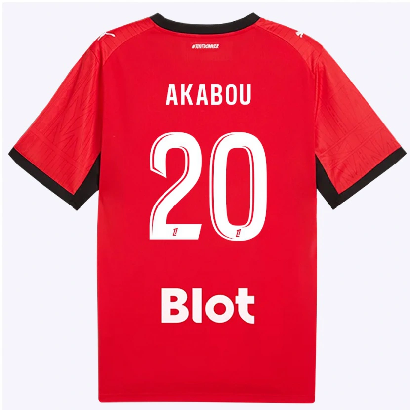 Danxen Kinder Ayoub Akabou #20 Rot Schwarz Weiß Heimtrikot Trikot 2026/27 T-Shirt Schweiz