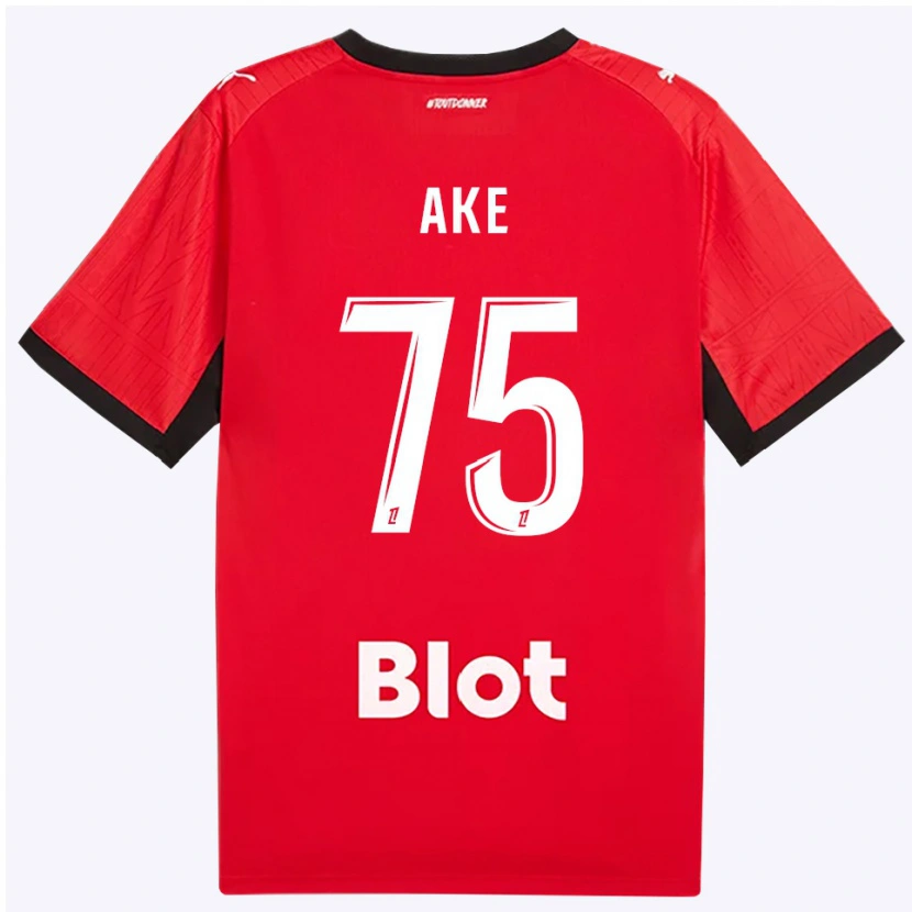 Danxen Kinder Junior Ake #75 Rot Schwarz Weiß Heimtrikot Trikot 2026/27 T-Shirt Schweiz