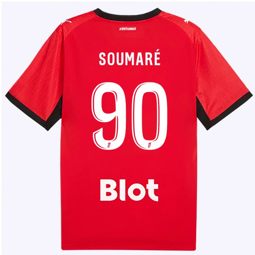 Danxen Kinder Issa Soumaré #90 Rot Schwarz Weiß Heimtrikot Trikot 2026/27 T-Shirt Schweiz