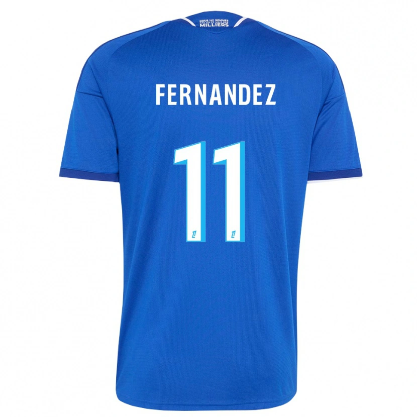 Danxen Kinder Elies Araar Fernandez #11 Königsblau Weiß Heimtrikot Trikot 2026/27 T-Shirt Schweiz