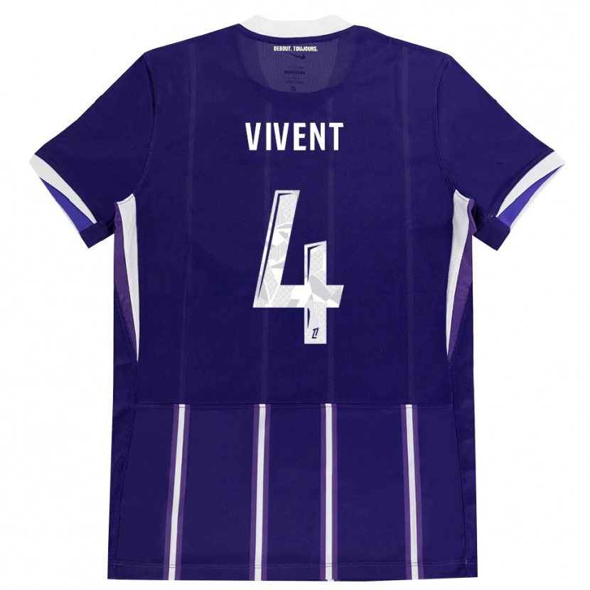 Danxen Kinder Sacha Vivent #4 Lila Weiß Heimtrikot Trikot 2026/27 T-Shirt Schweiz