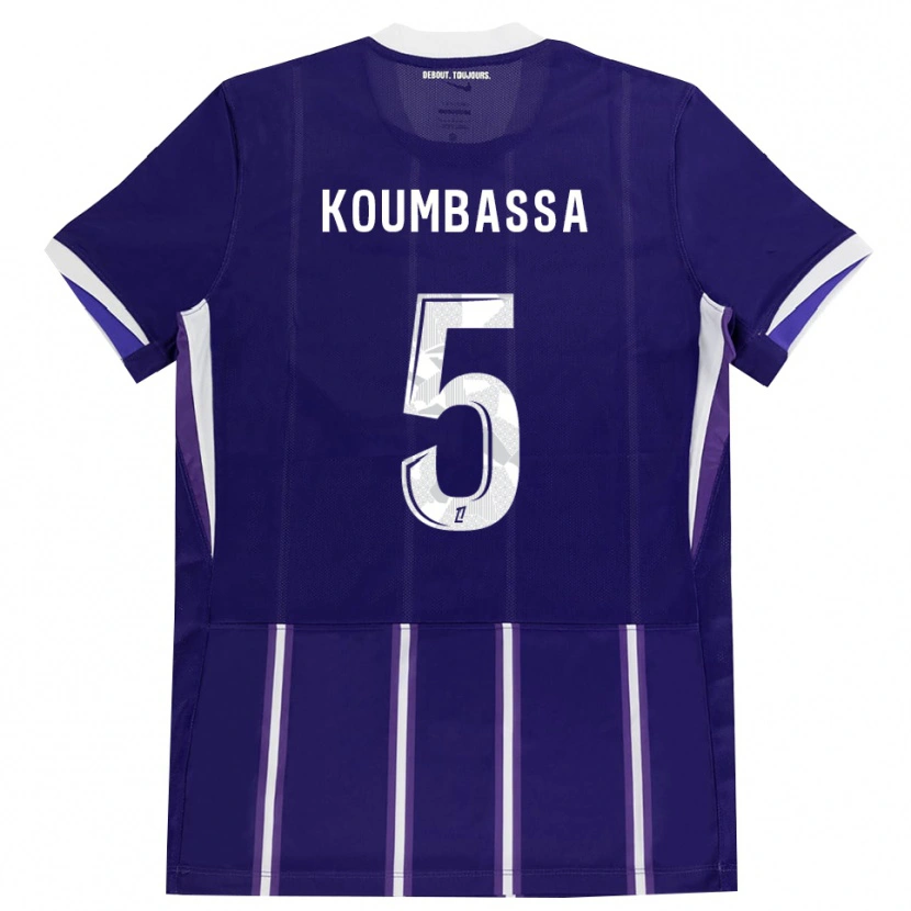 Danxen Kinder Seny Koumbassa #5 Lila Weiß Heimtrikot Trikot 2026/27 T-Shirt Schweiz