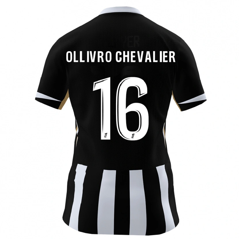 Danxen Kinder Sacha Ollivro Chevalier #16 Schwarz Blau Heimtrikot Trikot 2026/27 T-Shirt Schweiz