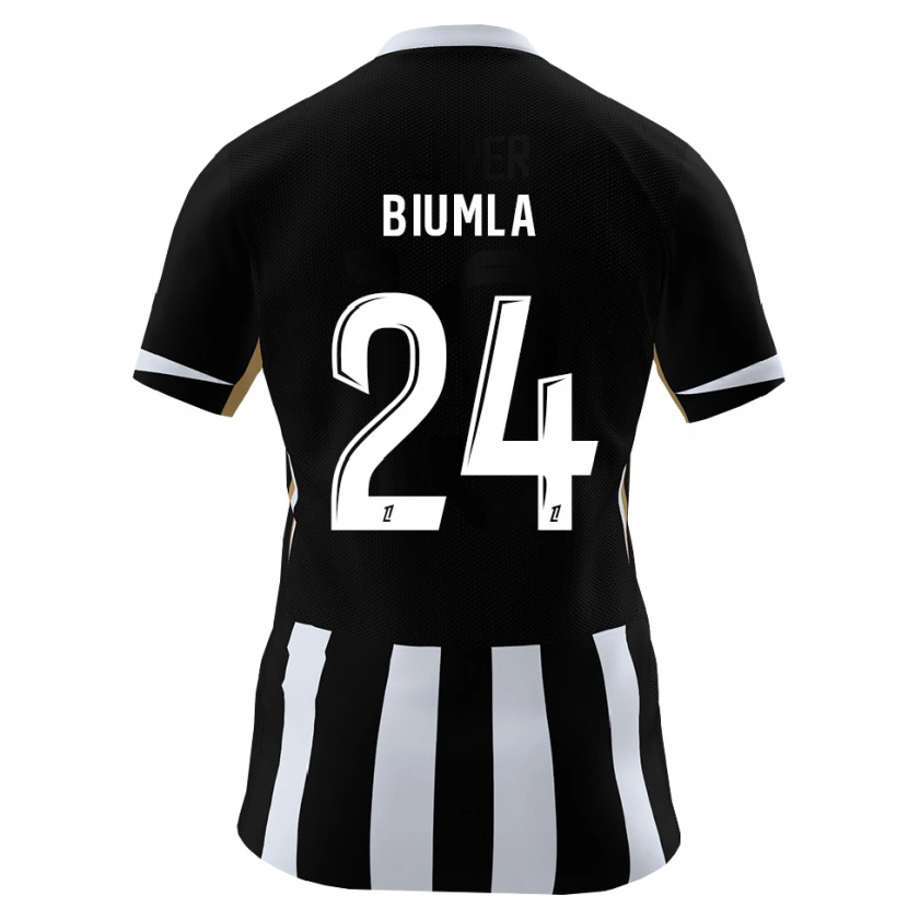 Danxen Kinder Emmanuel Biumla #24 Schwarz Blau Heimtrikot Trikot 2026/27 T-Shirt Schweiz
