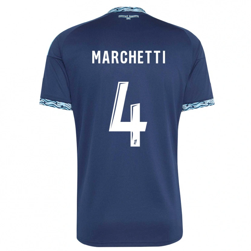 Danxen Kinder Vincent Marchetti #4 Stahlblau Weiß Heimtrikot Trikot 2026/27 T-Shirt Schweiz