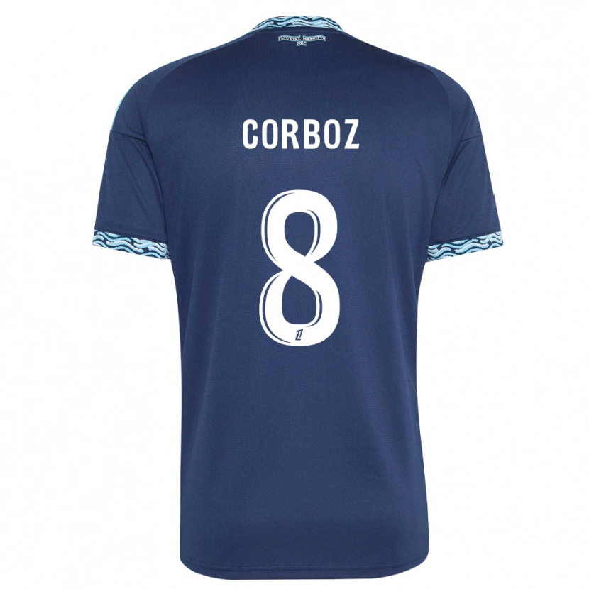 Danxen Kinder Daphné Corboz #8 Stahlblau Weiß Heimtrikot Trikot 2026/27 T-Shirt Schweiz