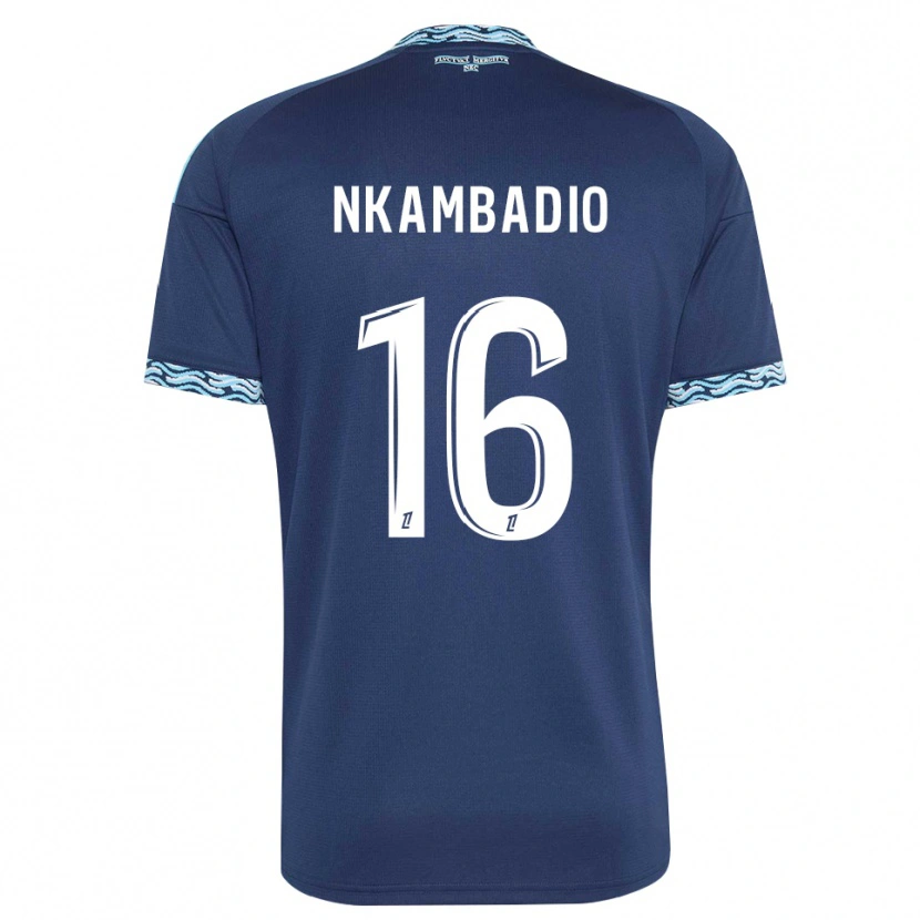 Danxen Kinder Obed Nkambadio #16 Stahlblau Weiß Heimtrikot Trikot 2026/27 T-Shirt Schweiz