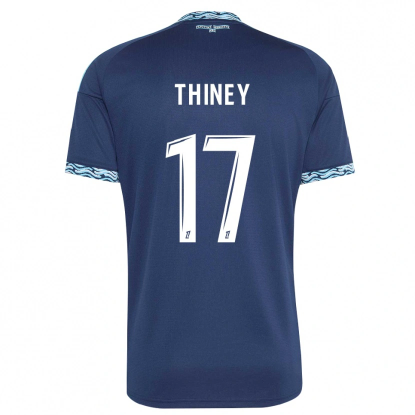 Danxen Kinder Gaëtane Thiney #17 Stahlblau Weiß Heimtrikot Trikot 2026/27 T-Shirt Schweiz