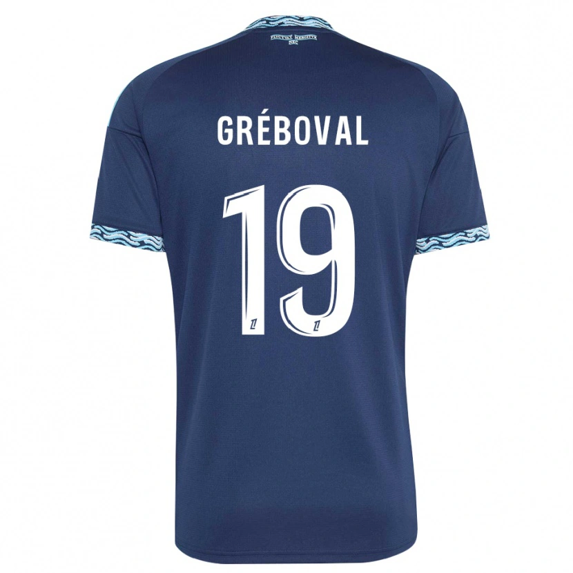 Danxen Kinder Théa Gréboval #19 Stahlblau Weiß Heimtrikot Trikot 2026/27 T-Shirt Schweiz