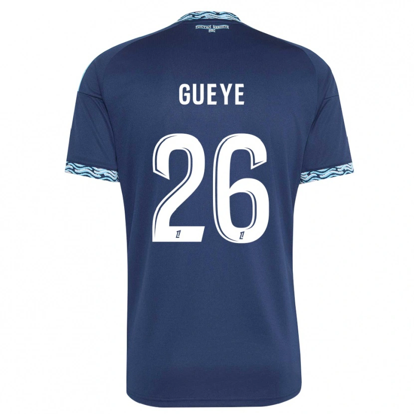Danxen Kinder Lamine Gueye #26 Stahlblau Weiß Heimtrikot Trikot 2026/27 T-Shirt Schweiz