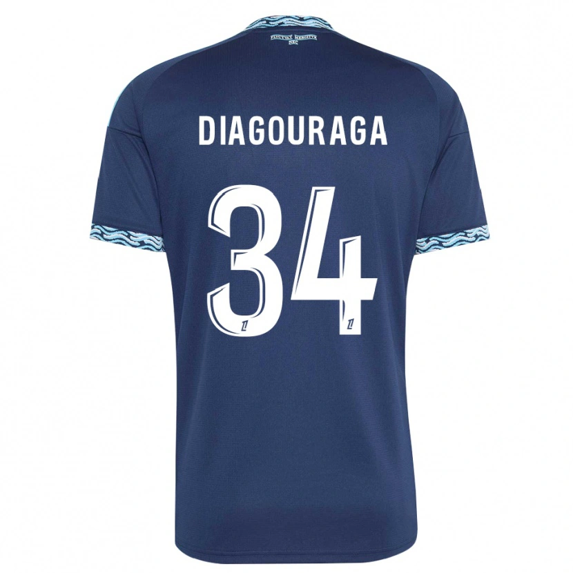 Danxen Kinder Djibril Diagouraga #34 Stahlblau Weiß Heimtrikot Trikot 2026/27 T-Shirt Schweiz