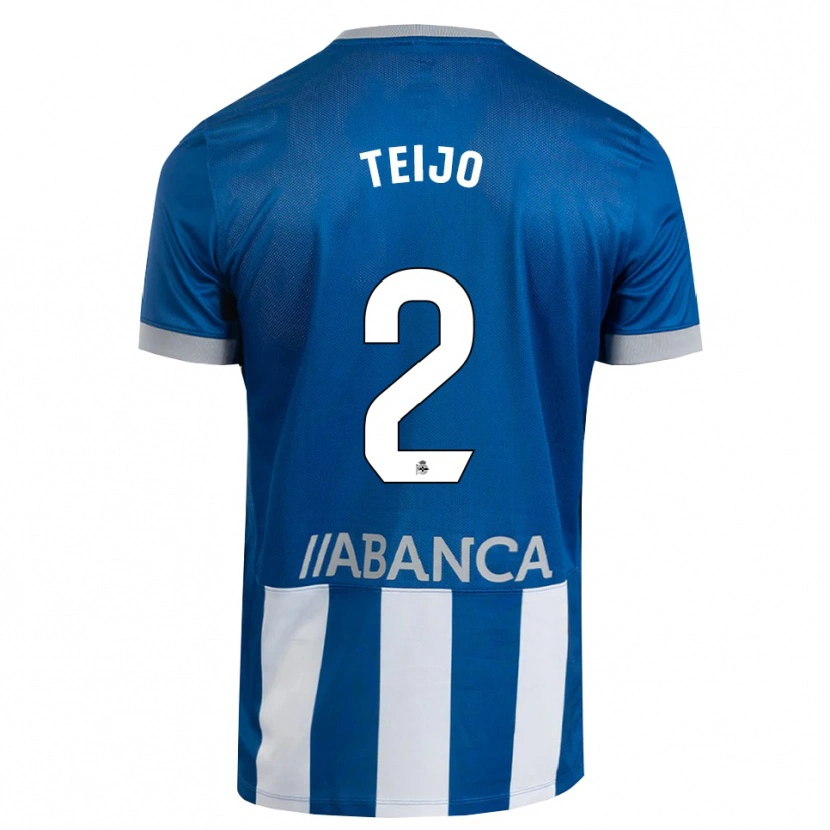 Danxen Kinder Quique Teijo #2 Blau Grau Weiß Heimtrikot Trikot 2026/27 T-Shirt Schweiz