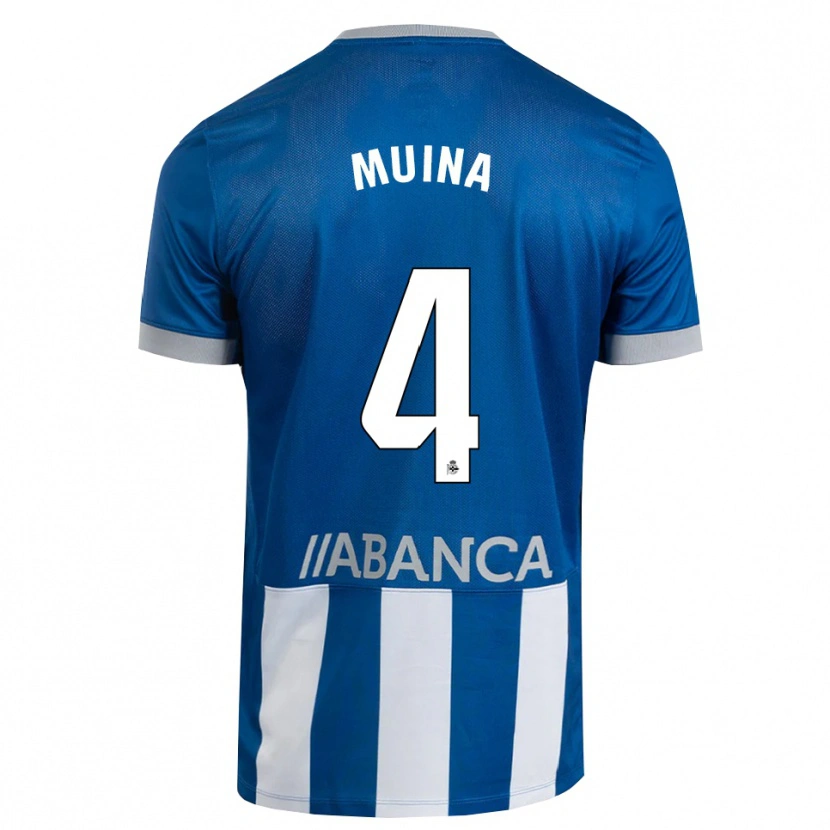 Danxen Kinder Henar Muiña #4 Blau Grau Weiß Heimtrikot Trikot 2026/27 T-Shirt Schweiz