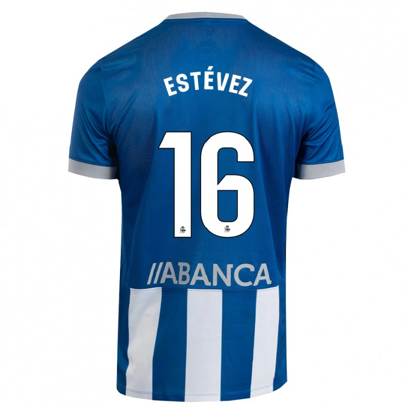 Danxen Kinder Dani Estévez #16 Blau Grau Weiß Heimtrikot Trikot 2026/27 T-Shirt Schweiz