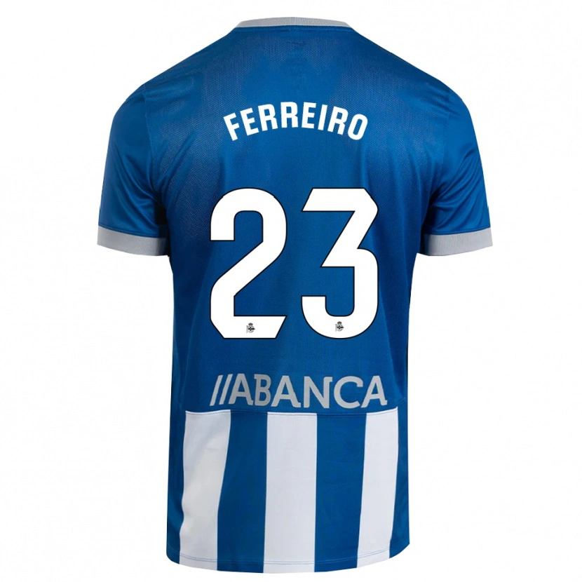 Danxen Kinder Manu Ferreiro #23 Blau Grau Weiß Heimtrikot Trikot 2026/27 T-Shirt Schweiz