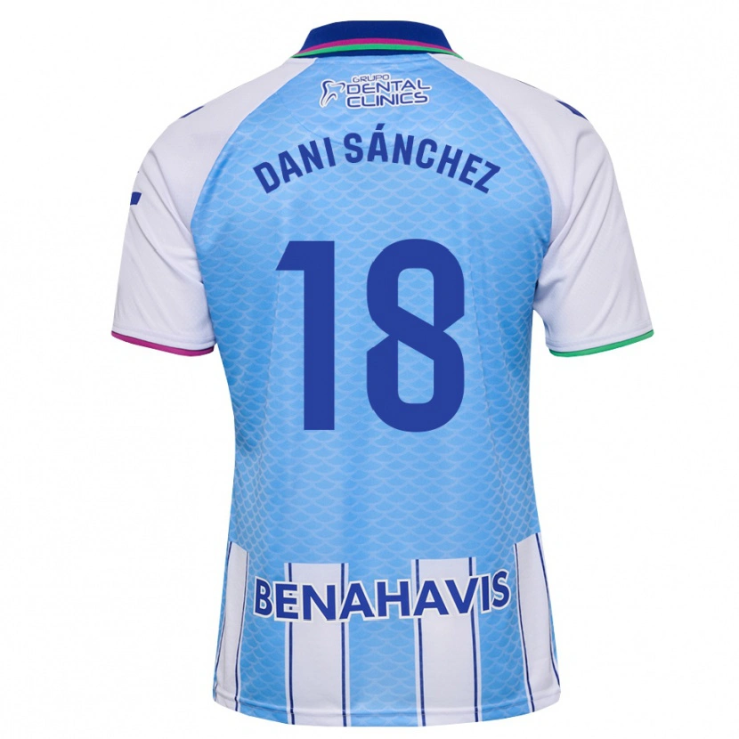 Danxen Kinder Dani Sánchez #18 Tief Himmelblau Weiß Heimtrikot Trikot 2026/27 T-Shirt Schweiz