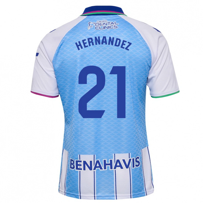 Danxen Kinder Juan Hernández #21 Tief Himmelblau Weiß Heimtrikot Trikot 2026/27 T-Shirt Schweiz