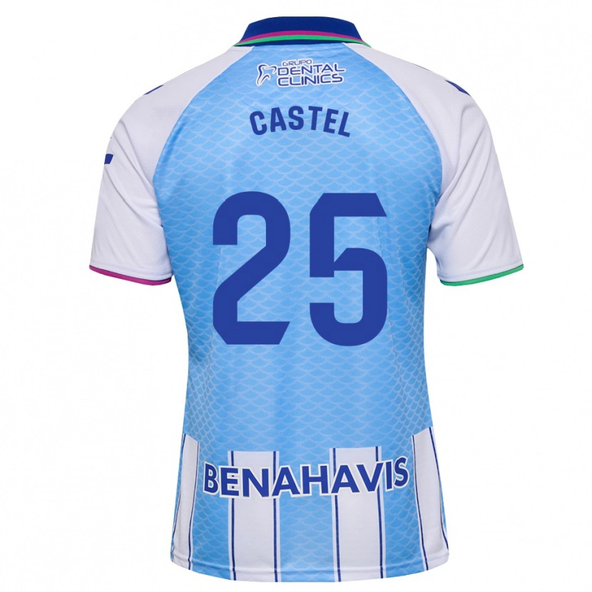 Danxen Kinder Sergio Castel #25 Tief Himmelblau Weiß Heimtrikot Trikot 2026/27 T-Shirt Schweiz