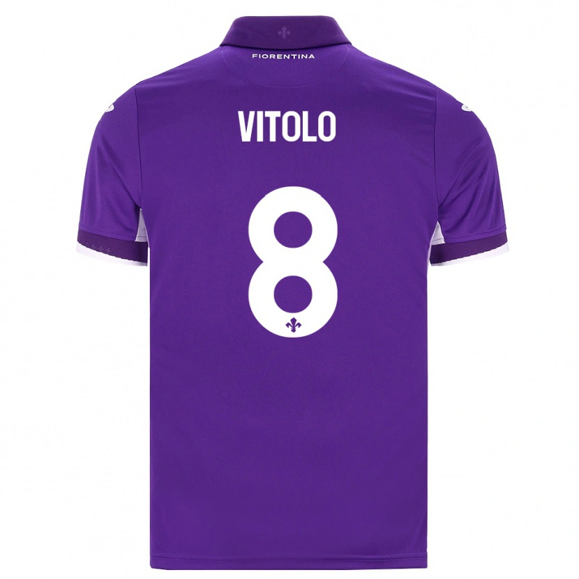 Danxen Kinder Federico Vitolo #8 Lila Weiß Pink Heimtrikot Trikot 2026/27 T-Shirt Schweiz