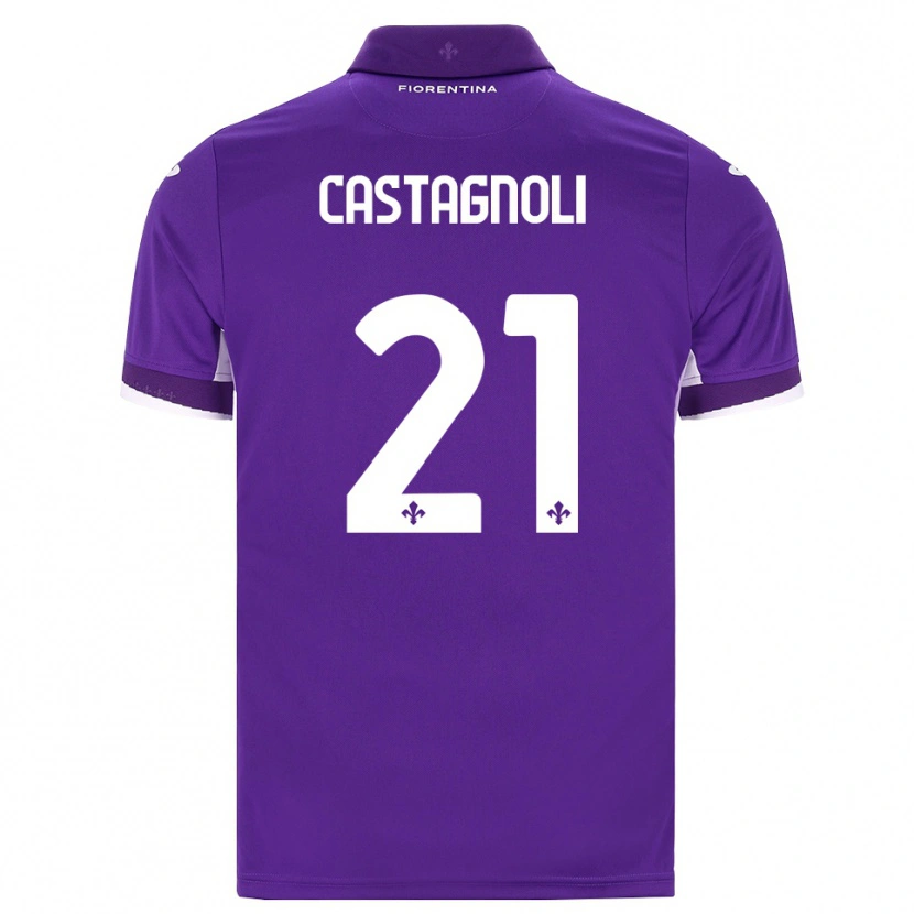 Danxen Kinder Filippo Castagnoli #21 Lila Weiß Pink Heimtrikot Trikot 2026/27 T-Shirt Schweiz