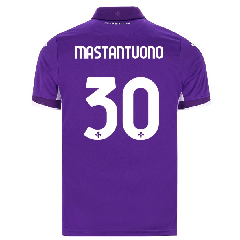 Danxen Kinder Franco Mastantuono #30 Lila Weiß Pink Heimtrikot Trikot 2026/27 T-Shirt Schweiz