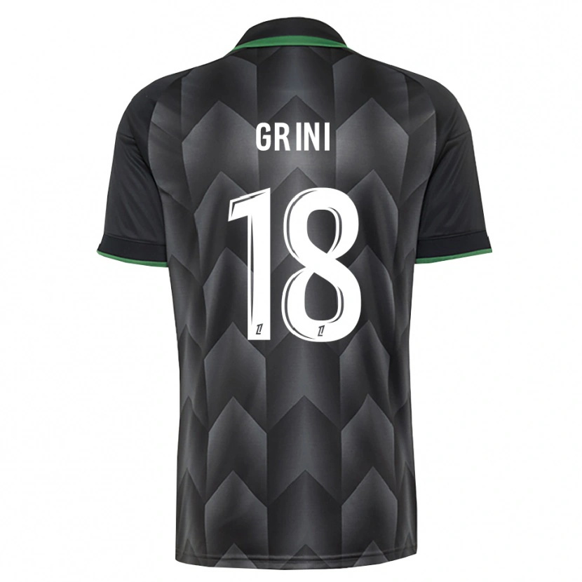 Danxen Kinder Ilyes Grini #18 Schwarzgrün Auswärtstrikot Trikot 2026/27 T-Shirt Schweiz